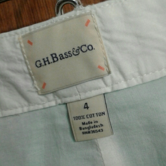 New G.H.Bass & Co. Green White Chevron Skirt 4 - Picture 4 of 6